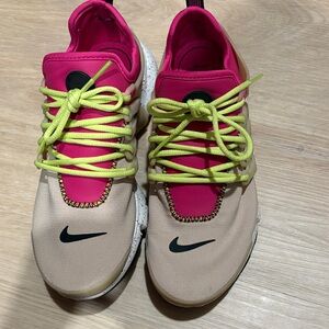 Nike Women's Pink and Beige Sneakers